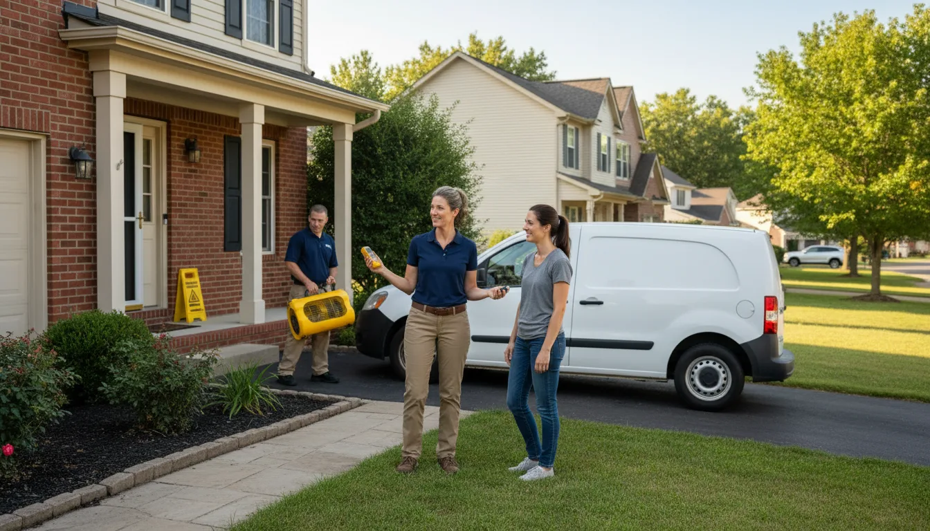 Residential water damage restoration in Eakly, OK